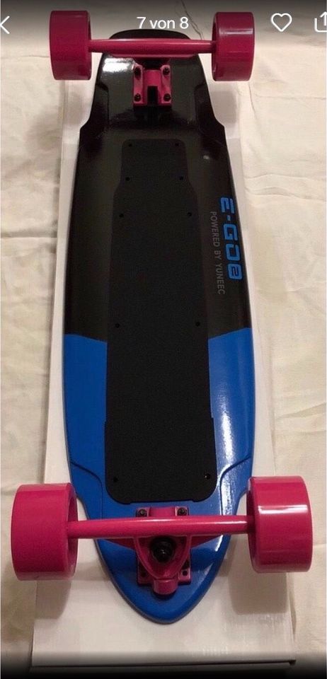 Yuneec Skateboard Longboard E-GO2 Blau-Pink-Pink Unbenutzt Top in Haan