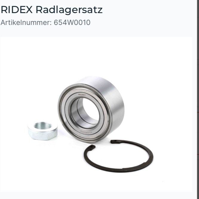 Radlagersatz RIDEX 654W0010 in Hamburg