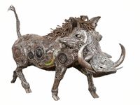 Warzenschwein Recycling Metall, Metallskulptur "Naughty Warthog" Nordrhein-Westfalen - Witten Vorschau