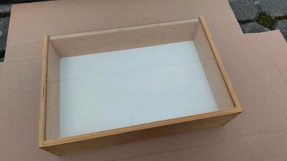 Retro Objektrahmen Objektträger aus Holz mit Echtglasscheibe in Hanau