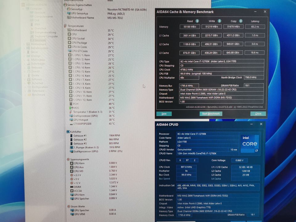 4K Gaming PC,I7 12700K,RX 6900 XT 16GB,32GB,SSD,Windows11,bequiet in Braunschweig