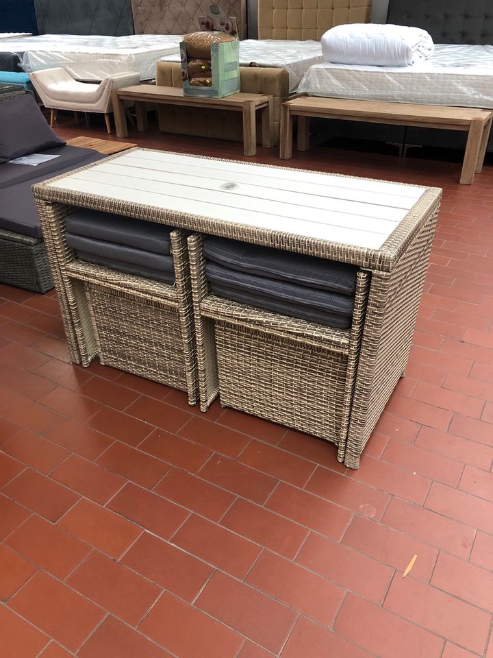 NEU! Rattan Sitzgruppe 9-tlg., Natur, Gartenmöbel-Set, Polyrattan in Bremen