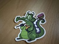 Sticker Cartoon Krokodil Aufkleber ca. 7 x 7,5 cm Sticker Sachsen-Anhalt - Quedlinburg Vorschau