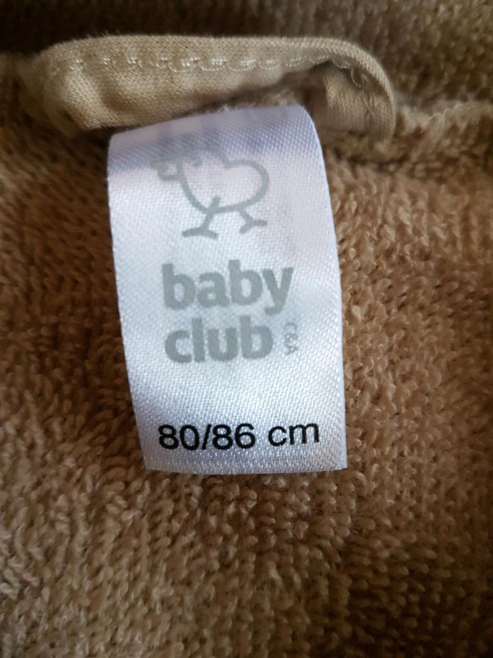 Süßer Bademantel Gr 80 86 wie NEU Babybademantel Baby Club in Taura