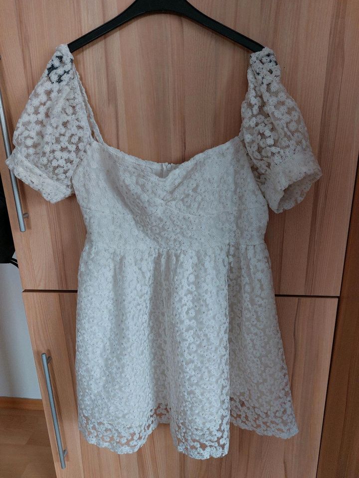Kurzes weißes Sommerkleid Grösse 42/XL von Shein in Oberkirch