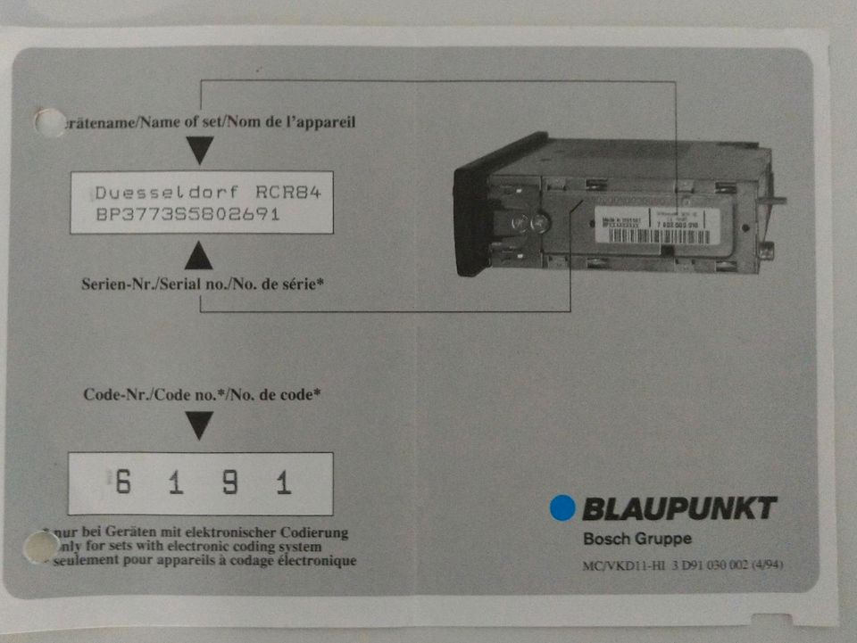 Autoradio Blaupunkt Düsseldorf in Oberursel (Taunus)