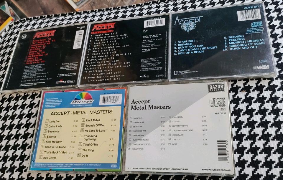 5x ACCEPT CDs "Breaker, Metal Masters, Death Row..." U.D.O in Leverkusen