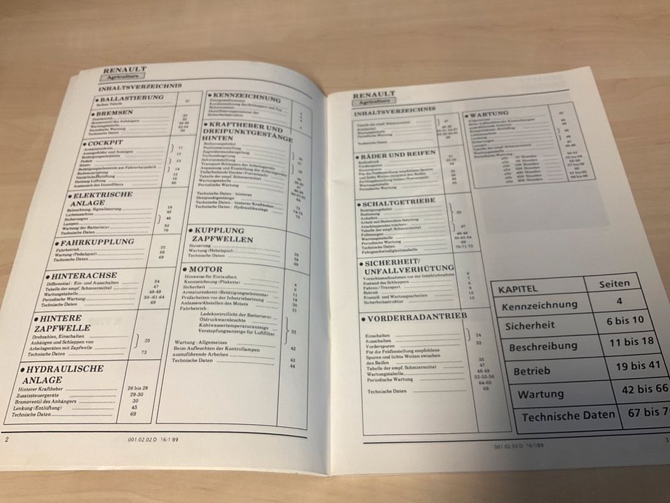 Gebrauchte Betriebsanleitung für Renault 75-32 TX / 75-34 TX in Steinau an der Straße