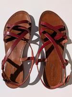 elegante italienische Riemchensandalen aus Leder,  Gr 40 Mitte - Wedding Vorschau