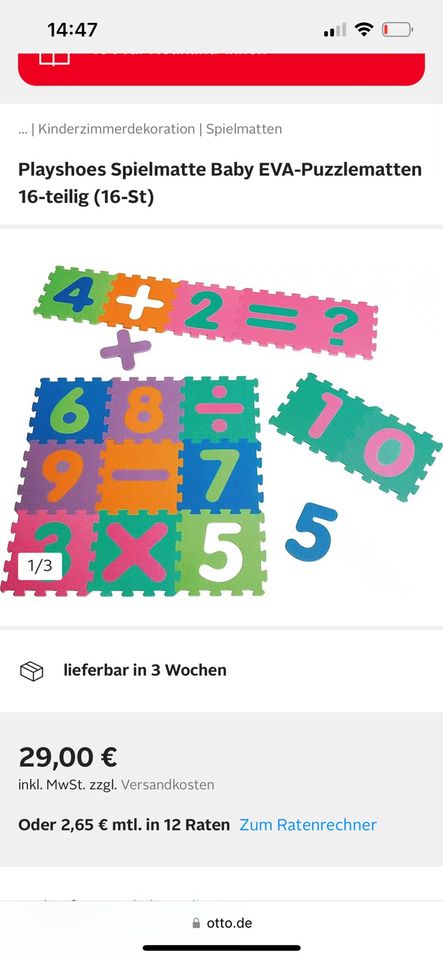 Puzzlemqtte von babyone 16 teilig in Offenbach