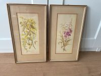 Anne Gallion Krohn 2x Aquarell Blumen 42x24cm signiert Bremen - Schwachhausen Vorschau