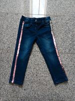 Gr 92 Skinny Jeans S Oliver Pailetten Glitzer Silber rosa Hose Bayern - Aiterhofen Vorschau