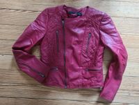 ☆ ZARA Lederjacke Bikerstil mit Nieten gesteppt dkl. Rot 36 38 ☆ Saarbrücken-Halberg - Schafbrücke Vorschau