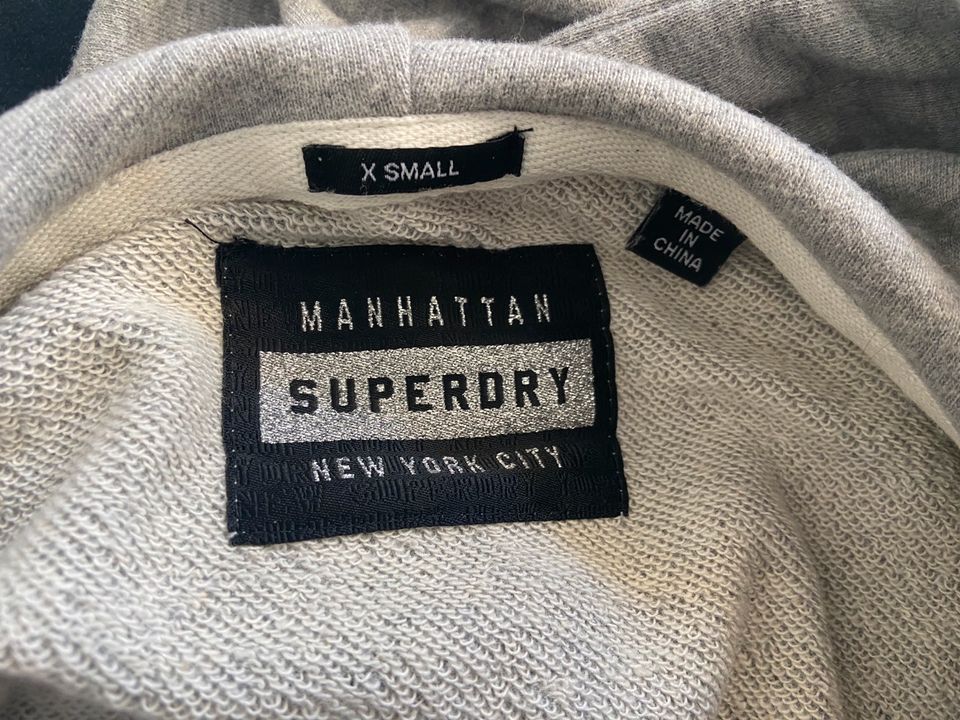 Hoodiekleid Superdry Hoodie Kleid grau Gr. XS in Köln