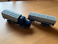 Modellauto 1:87, Wiking, Büssing Pritschen-Lastzug Dachser blau Niedersachsen - Aerzen Vorschau