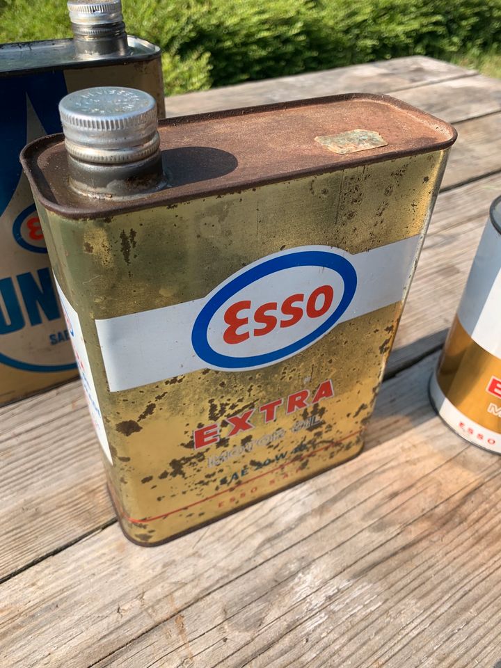 Esso Set Öldose Fettdose 60er Jahre Deko Garage Vespa Harley BMW in Korschenbroich