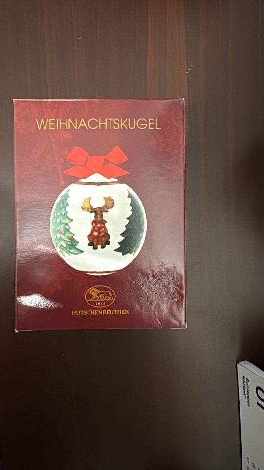 Weihnachskugel Hutschenreuther Elch Porzellan Baumschmuck NEU in Wedel