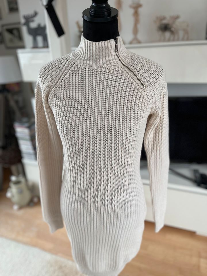 Strickkleid creme raffinierten Reisverschluss am Kragen S 36 Neu in Rostock