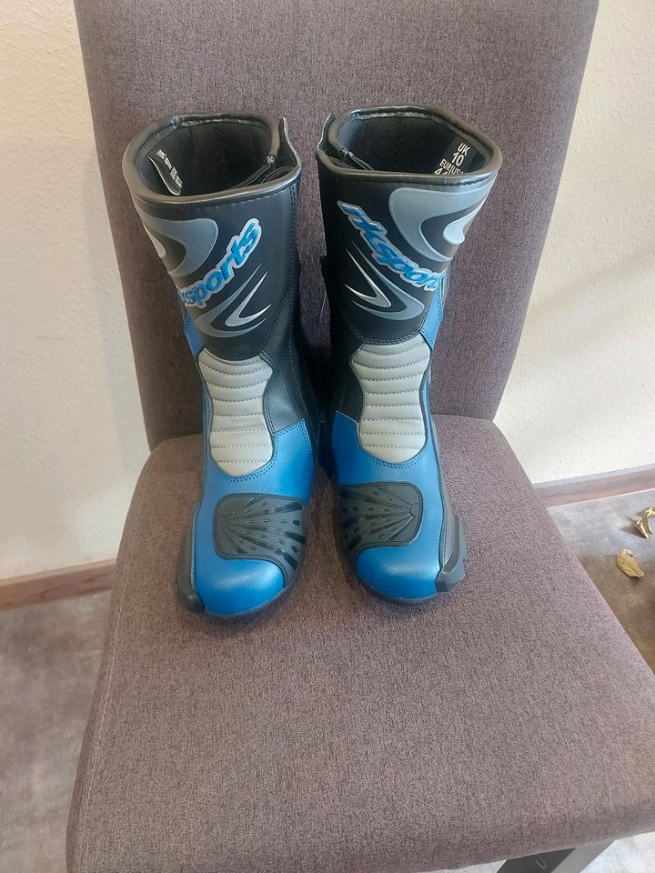 Motorrad Stiefel Gr.44 blau in Laucha an der Unstrut