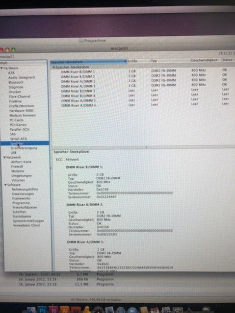 Mac Pro 3.1 Quad Core Intel Xeon 2x 2,8 GHz mit OS X 10.5.8 in Buttenwiesen