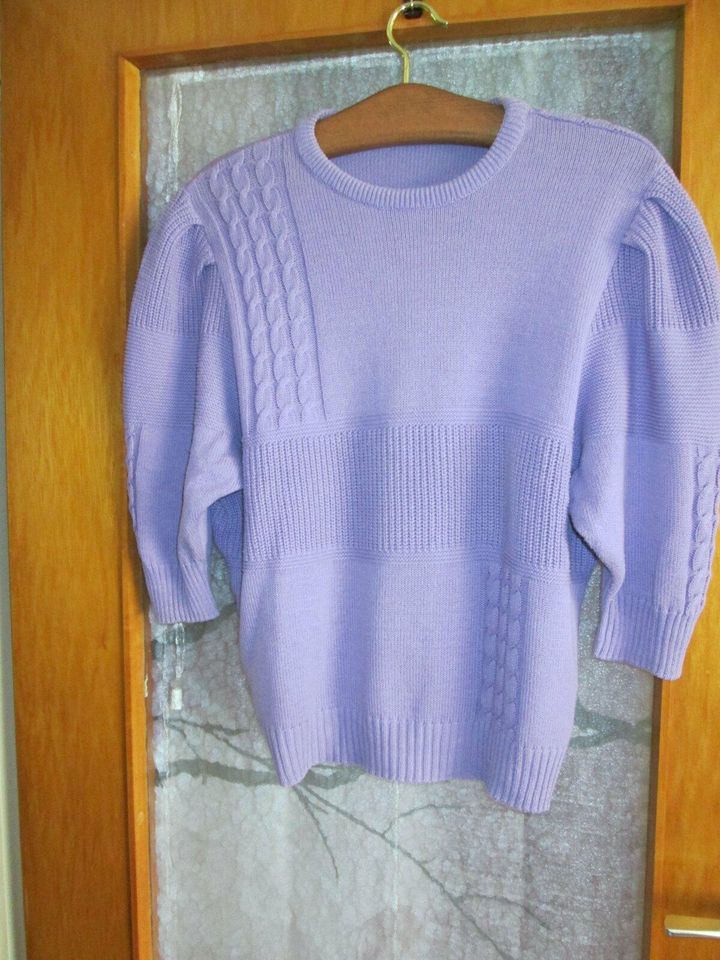 Pullover und Weste je 3/4-Arm, Gr. 46 in lila in Siegelsbach