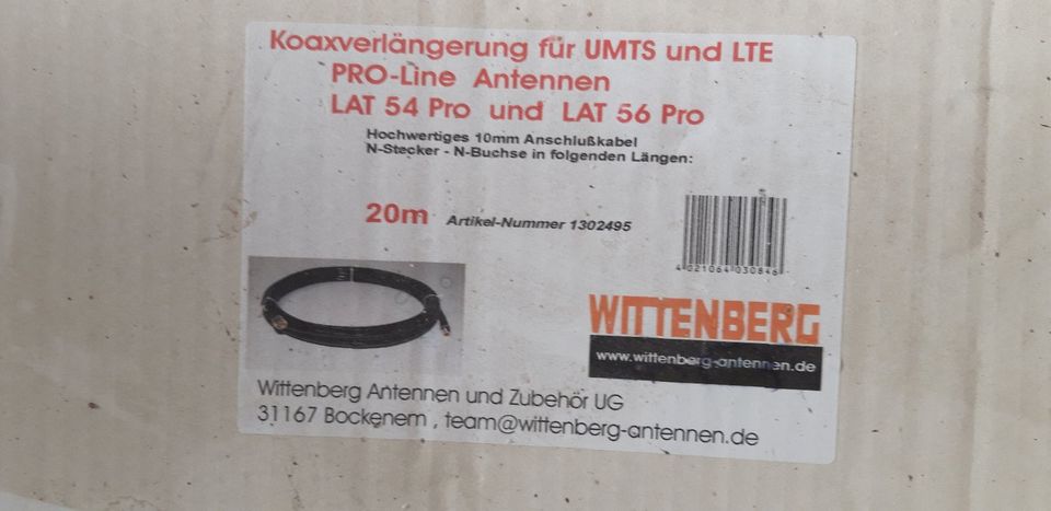 Kabel,UMTS,LTE,Pro-Line,Antenne,1302495,Wittenberg,neu,20m,LAT 54 in Stephanskirchen