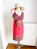 Boho Kleid rot BPC BONPRIX 40 Ibiza Strand Print Volant rüschen Hessen - Darmstadt Vorschau