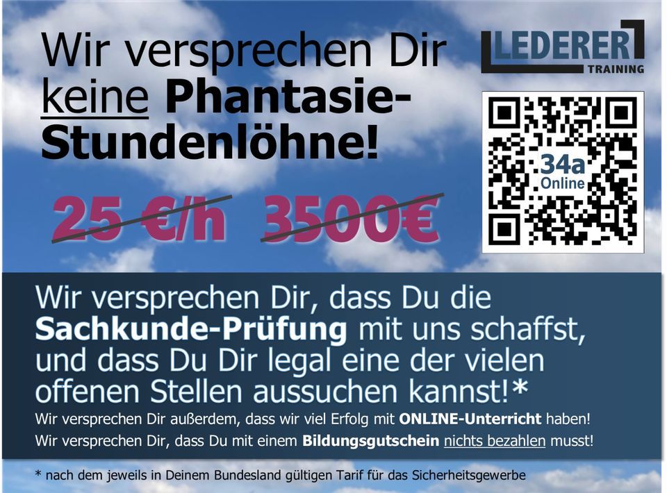 ⭐⭐⭐⭐⭐ 34a JOBS ☑️ Bundesweit SICHERHEITSMITARBEITER (m/w/d) für seriöse Stellen gesucht ☑️ Ein Angebot besonders für Neu- und Quereinsteiger/innen ☑️ JOB mit ONLINE-Vorbereitung auf IHK Sachkunde ☑️ in Wiesbaden