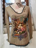 Neuwertiges Desigual Langarm Shirt Katzenmotiv Gr. M Hessen - Fronhausen Vorschau