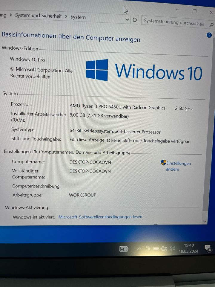HP EliteBook 845 G8 Ryzen 3 PRO 5450U SSD Windows 10 Pro in Kiel