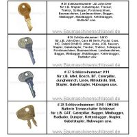 Baumaschinenschlüssel / Zündschlüssel / Schlüssel für John Deer / 14610 / K11 / 8398 8H5306 Cat Caterpillar Batterieschlüssel / Minibagger / Radlader / Mobilbagger / Bagger / Kettenbagger Sachsen-Anhalt - Halberstadt Vorschau