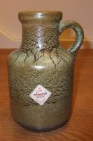 Vintage: Grüne Vase / Krug mit Fat Lava Glasur von Scheurich Frankfurt am Main - Bergen-Enkheim Vorschau