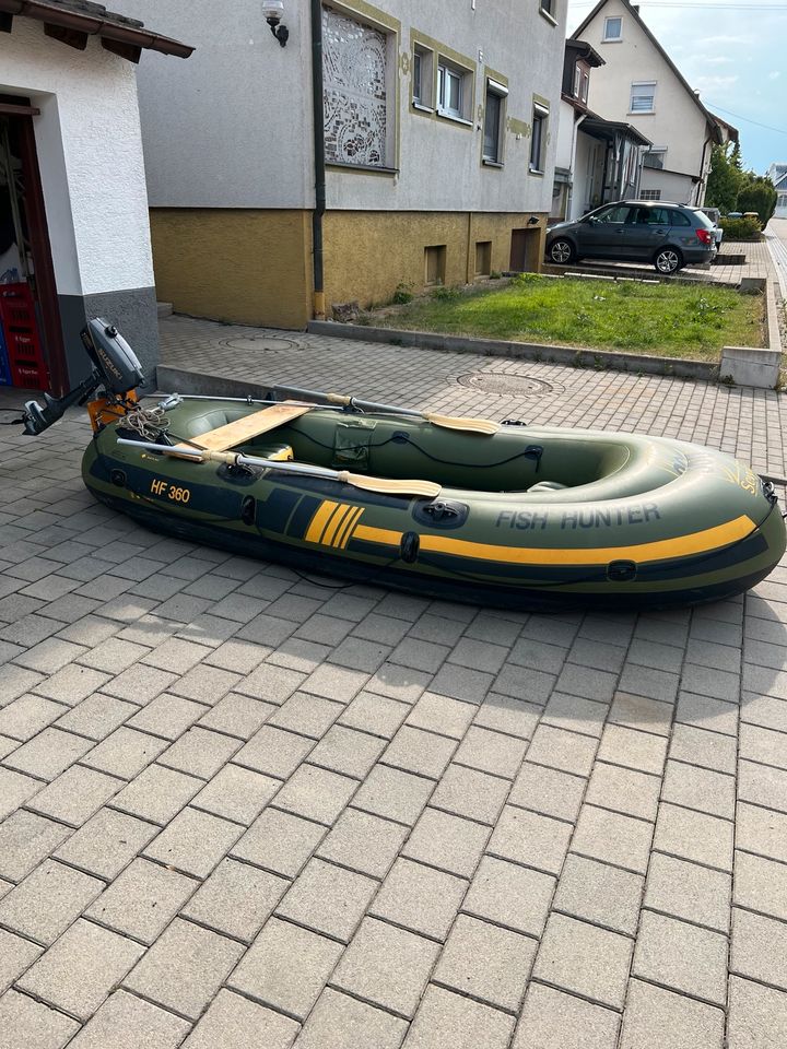 Schlauchboot Sevilyor 360 mit Aussenborder Suzuki 2 PS Sevilyor in Gosheim