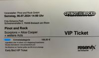 2 x VIP Ticket für Scorpions + Alice Cooper am 6 Juli in Breisach Baden-Württemberg - Kandern Vorschau