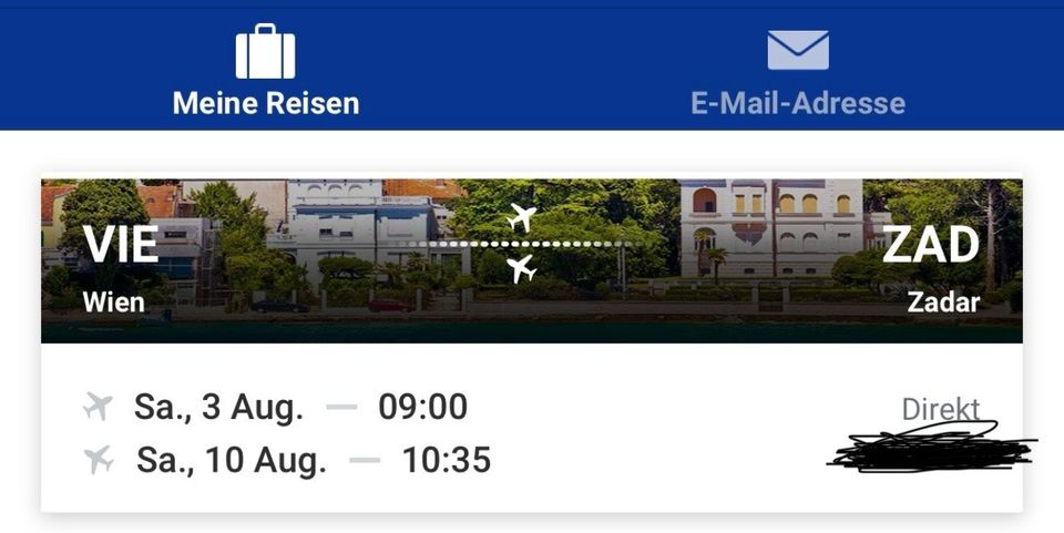 1x Ryanair PLUS Hin&zurück Flugticket Wien nach Zadar (Kroatien) in Aiterhofen