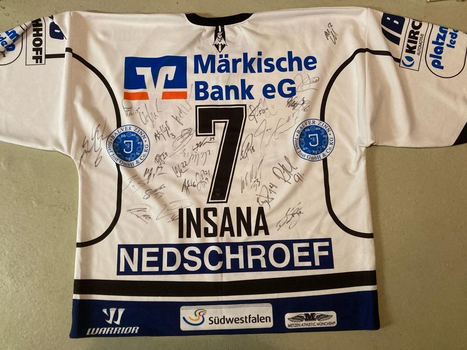 TOP Eishockey Trikot Iserlohn Roosters IEC Insana Autogramme XXL in Mecklenbeck