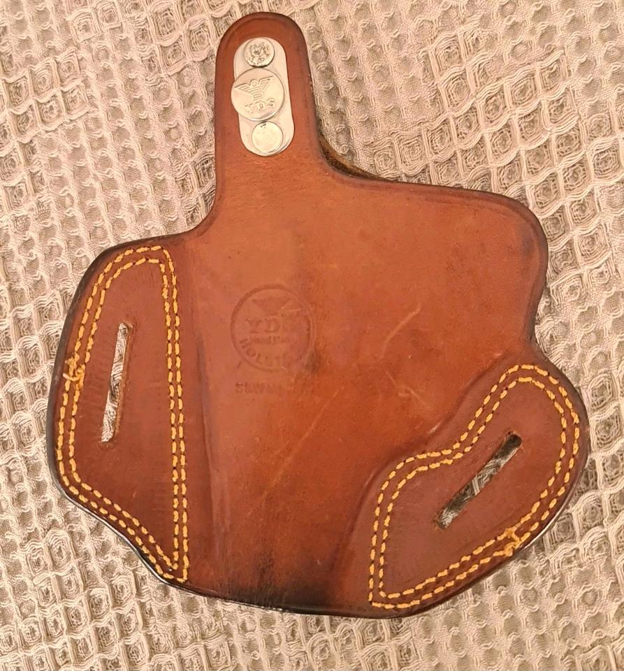 S&W Mg 357 Magnum Echtes Leder Combat Gürtelholster Hand Made in Bad Wimpfen