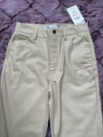 Zara Kunstleder Hose beige Gr. 38 Slim Flare / Neu mit Etikett Düsseldorf - Unterrath Vorschau