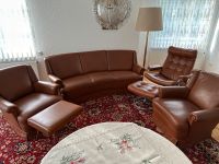 Sofagarnitur - Sofa + 3x Sessel - Leder - braun - guter Zustand Dortmund - Kirchhörde Vorschau