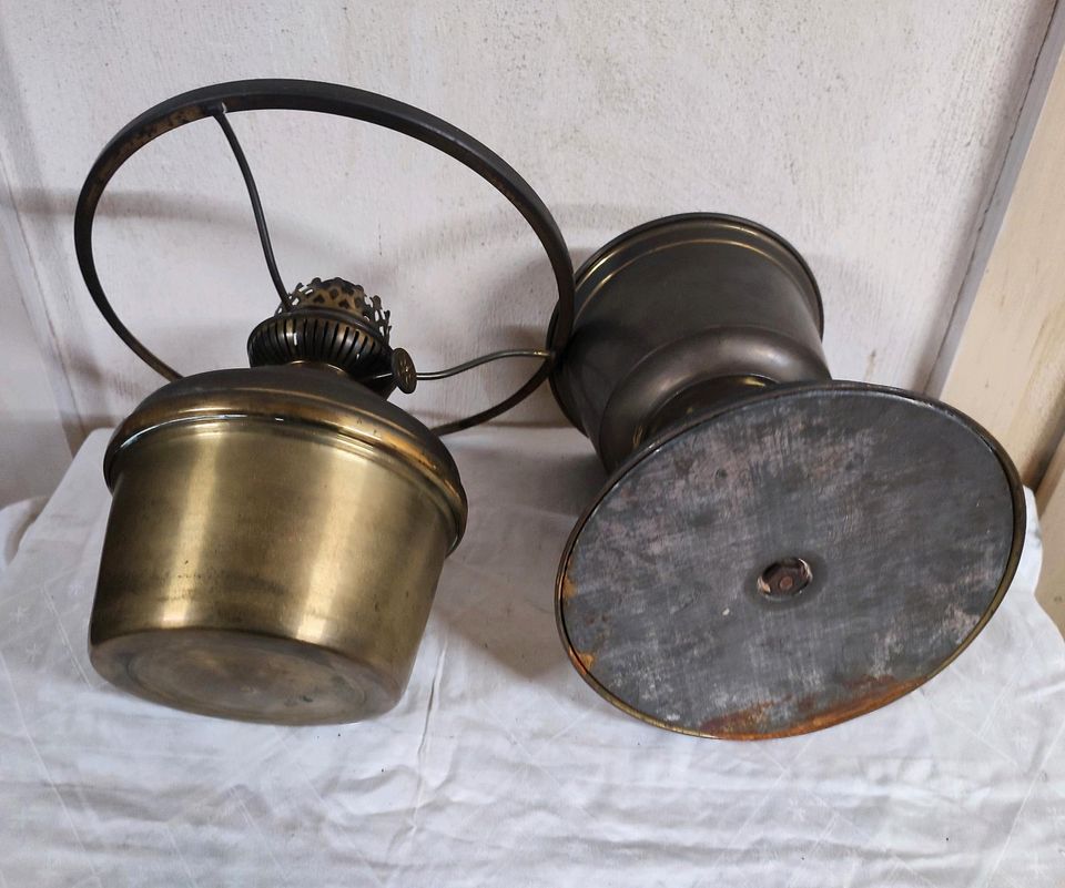Alte Petroleumlampe Tischlampe Lampe vintage antik in Reimersgrün