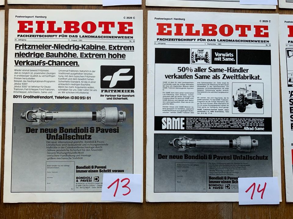 EILBOTE Zeitschrift Zeitung Prospekt Sammlung Traktor Same Welger in Voerde (Niederrhein)