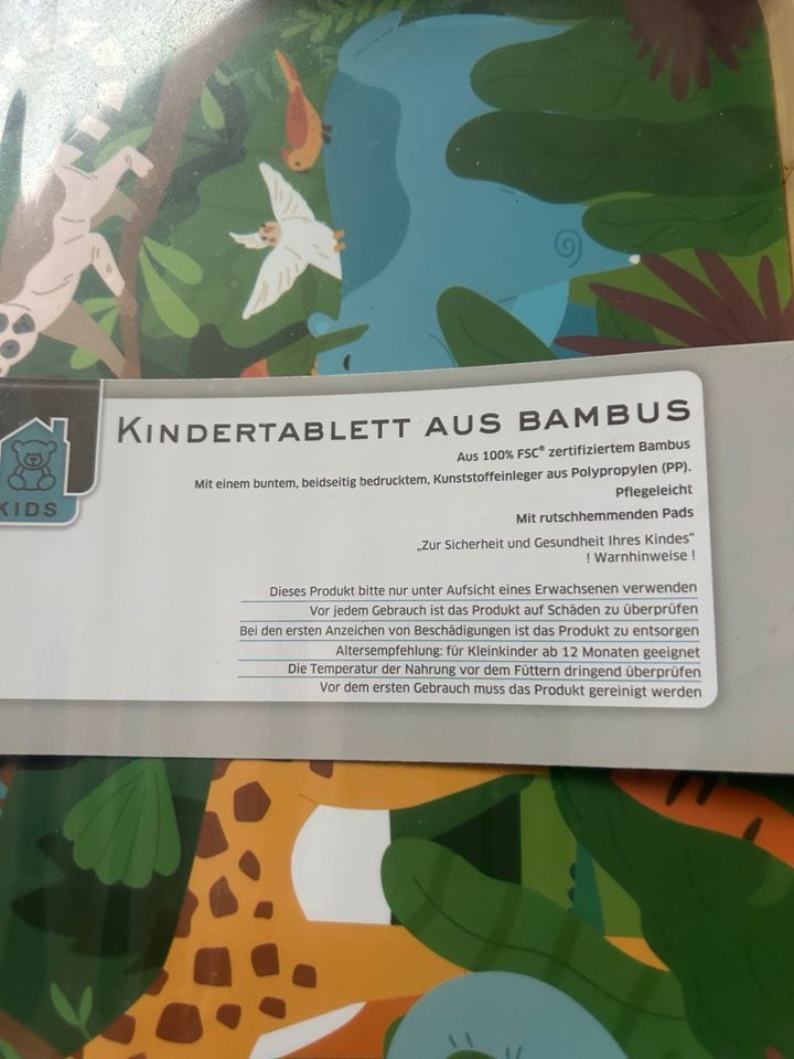 4 Bambus-Kindertabletts, neu, super schön in Plön 