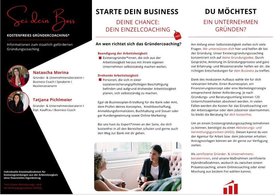 Gründerberatung/Unternehmer/Arbeitslos/Businessplan/Coaching/AVGS in Ingolstadt