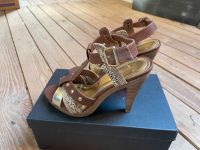 H&M Sandalette braun Gold high heels Pumps Büro Sommer 39 Blogger Brandenburg - Panketal Vorschau