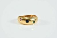 585 Gold Ring Rubin Saphir Smaragd 14kt Goldring Berlin - Mitte Vorschau