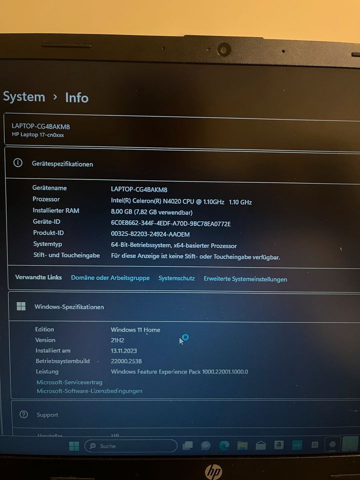 Laptop Von HP in Hamm (Sieg)