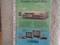 ORIGINAL Werbeanzeige  Fisher TV-Videorecorder VHS JG 1985 Engl. Bayern - Amberg Vorschau