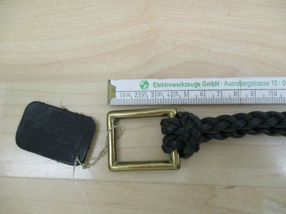 Karl Lagerfeld Gürtel Ledergürtel geflochten braun selten ! neu ! in Isny im Allgäu