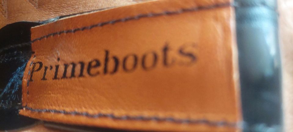 Primeboots Cowboystiefel schwarz beige 44 besohlt in Karlsruhe