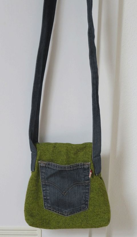 Jeans-/Filztasche Kombi Crossbody 23x24cm breiter Gurt TOP neuw. in Memmelsdorf